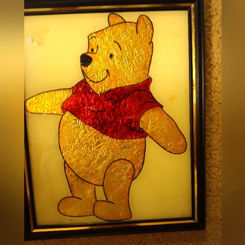 Vintage framed Winnie the Pooh
